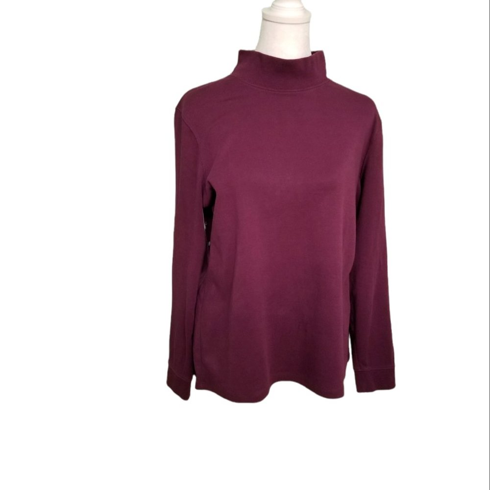 L L Bean Maroon, Long sleeve pullover size L